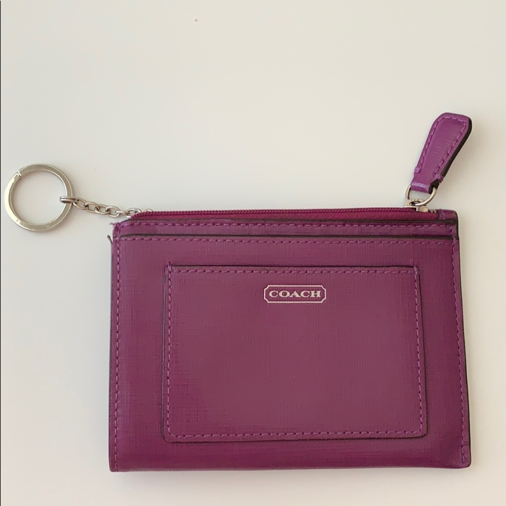 Coach small wallet / card holder with key ring